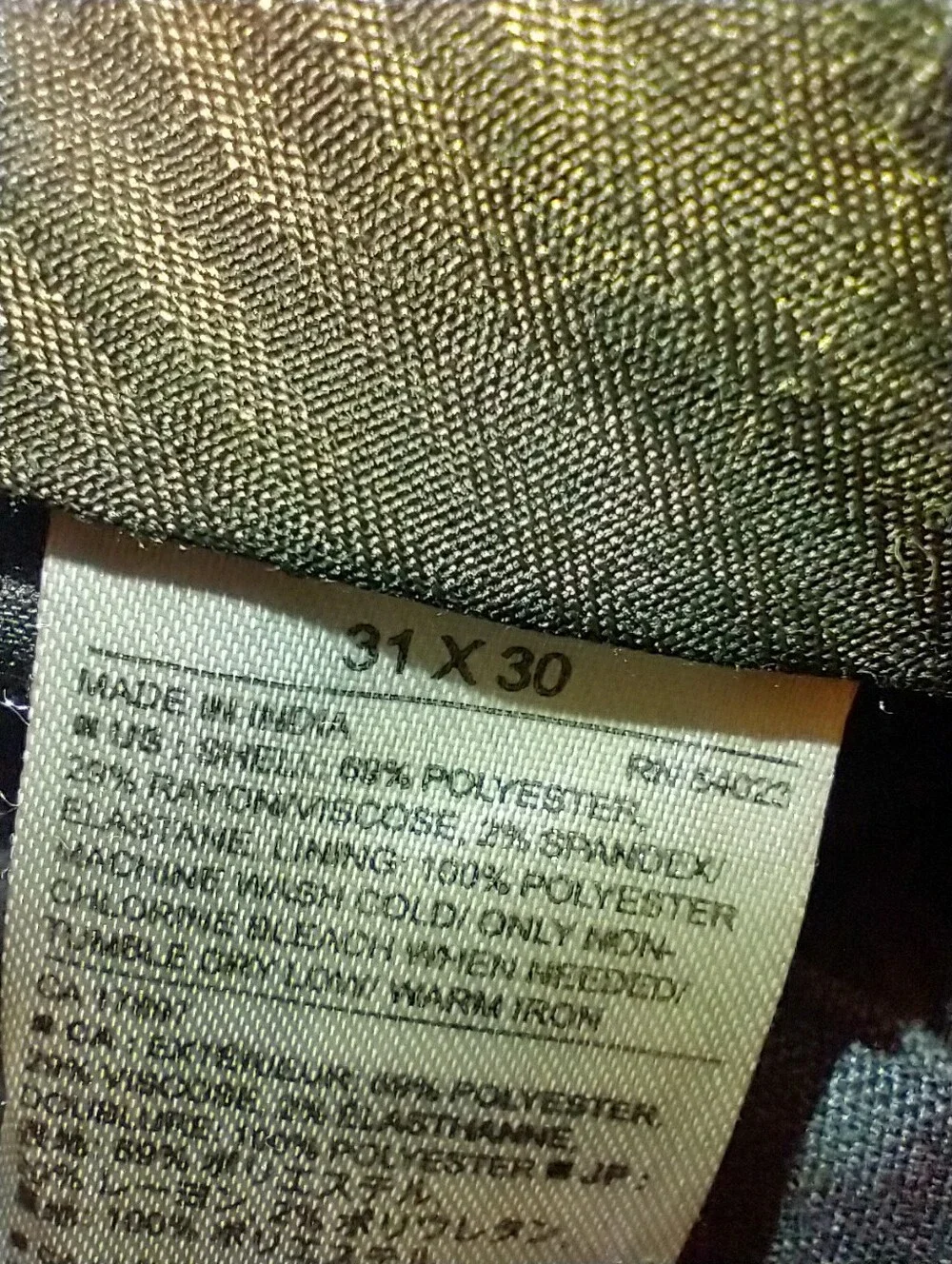 Banana Republic Slim Fit Blue Chino Pants Men's sz 31x29. Tag size is 31x30,